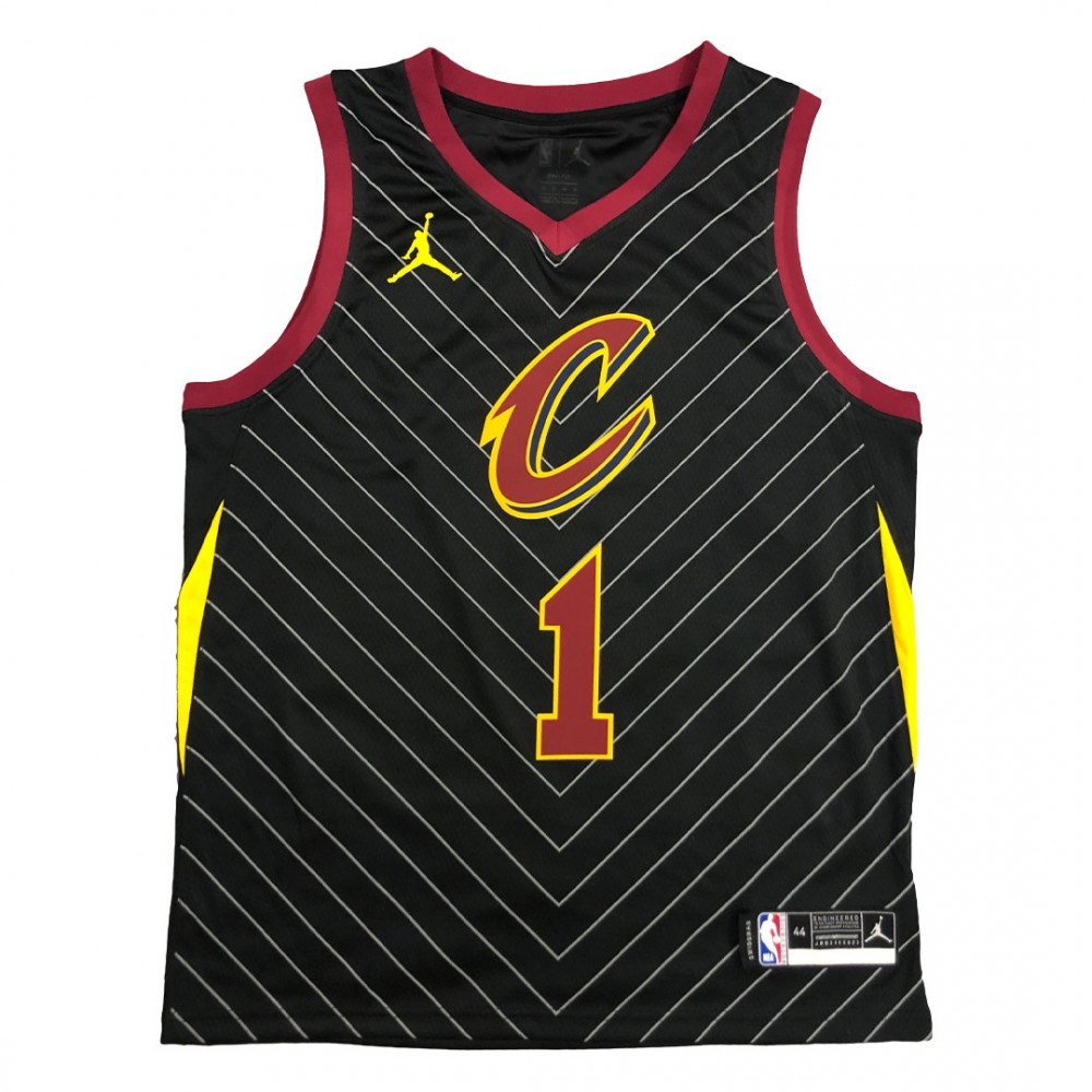 Men's Cleveland Cavaliers Derrick Rose #1 Jordan Black Swingman Jersey - Statement Edition-Pro Kit Vault | Brand New 26/27 Sports Jerseys
